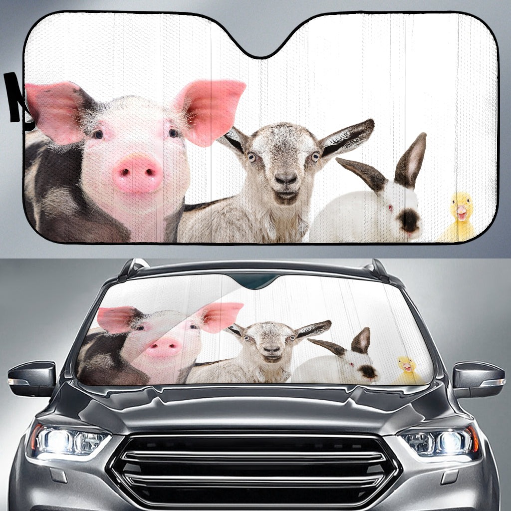 Cute Farm Animals Car Sun Shades Amazing Best Gift Ideas 2022
