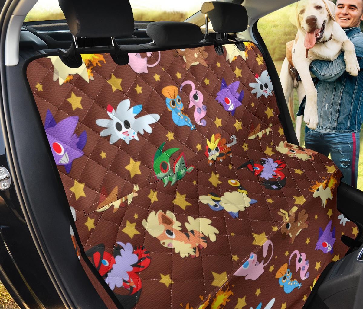 Pokemon Chibi Pattern Cute Car Dog Back Seat Cover