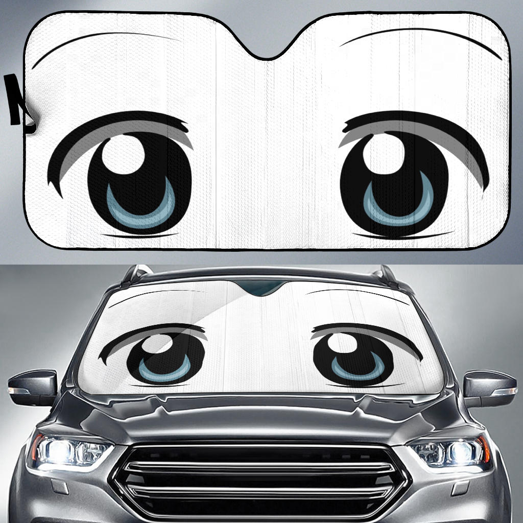 Anime Funny Eyes Car Sun Shades Windshield Accessories Decor Gift