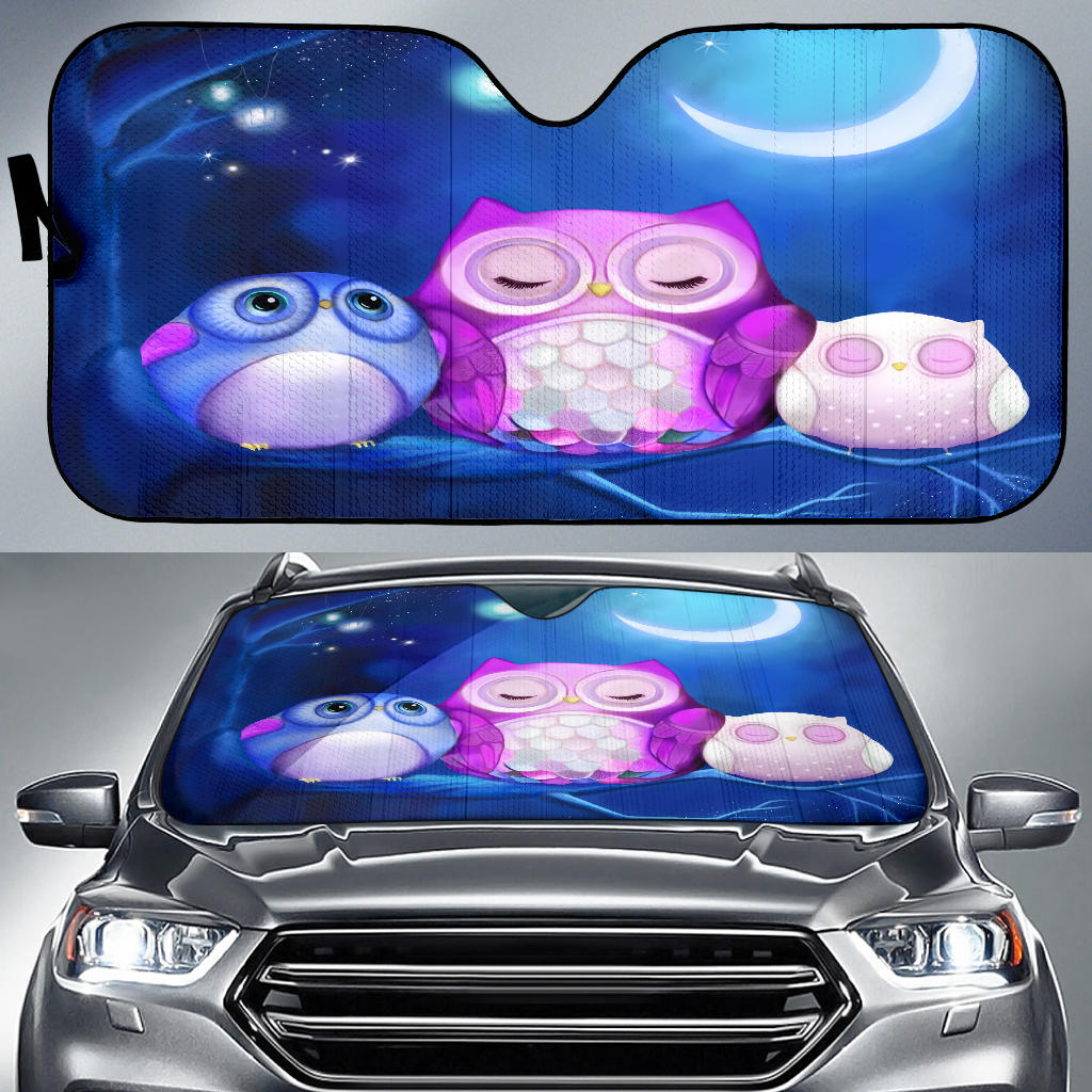 Owl Night Auto Sun Shade