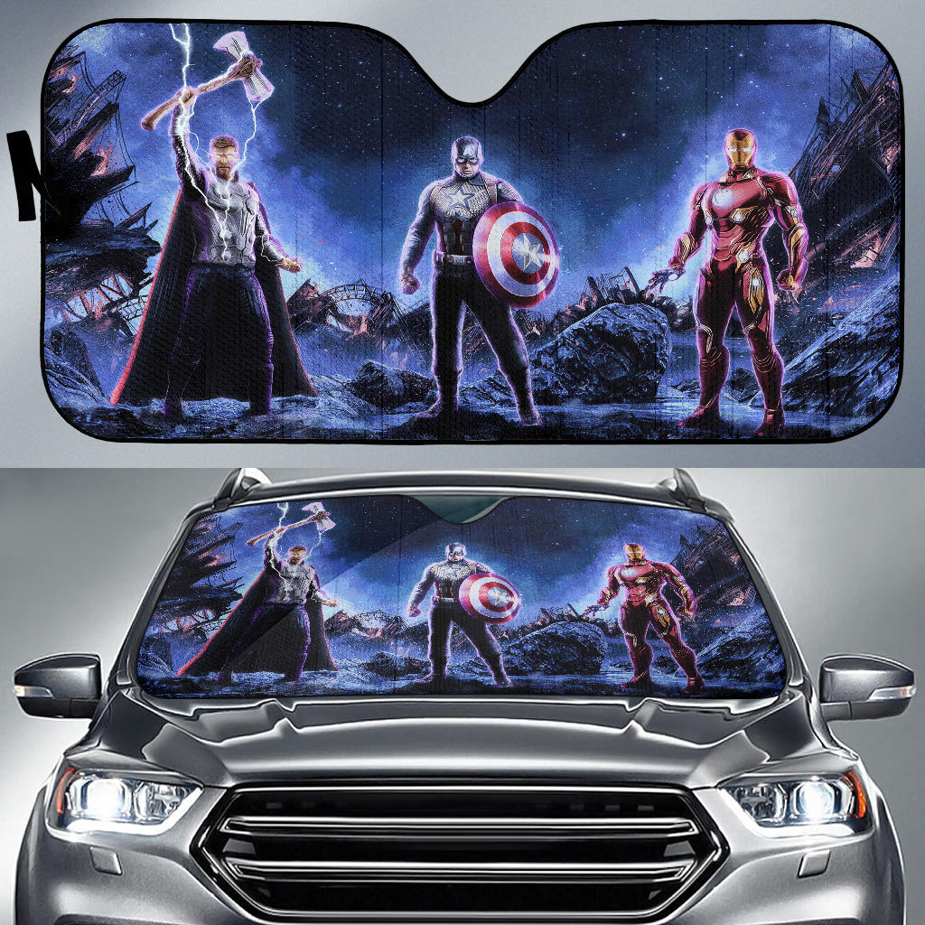 Avengers Thor Captain America Ironman Auto Sun Shades