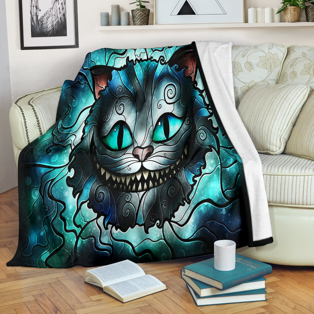 Alice In Wonderland Cheshire Cat Premium Blanket