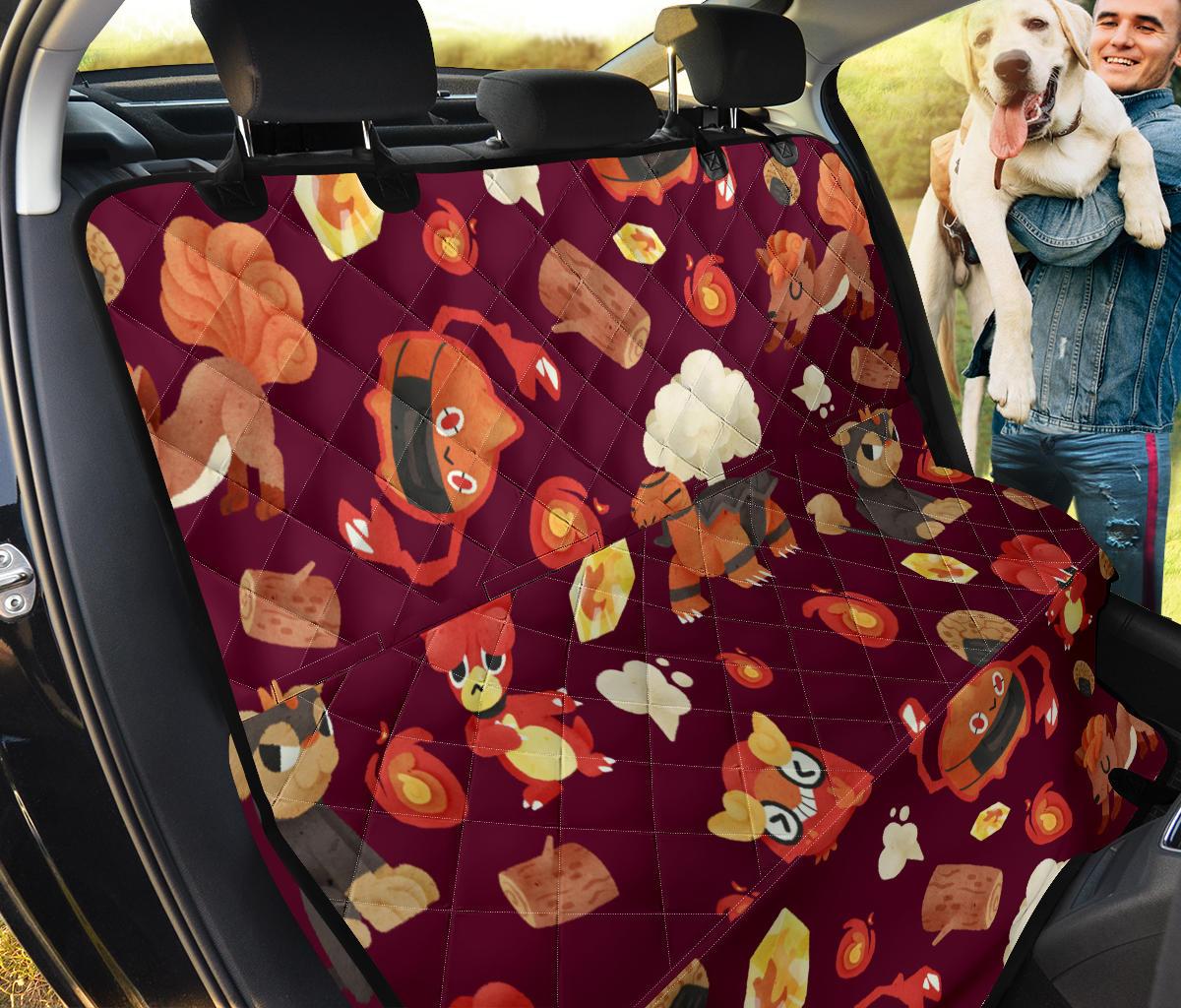 Pokemon Red Car Dog Back Seat Cover