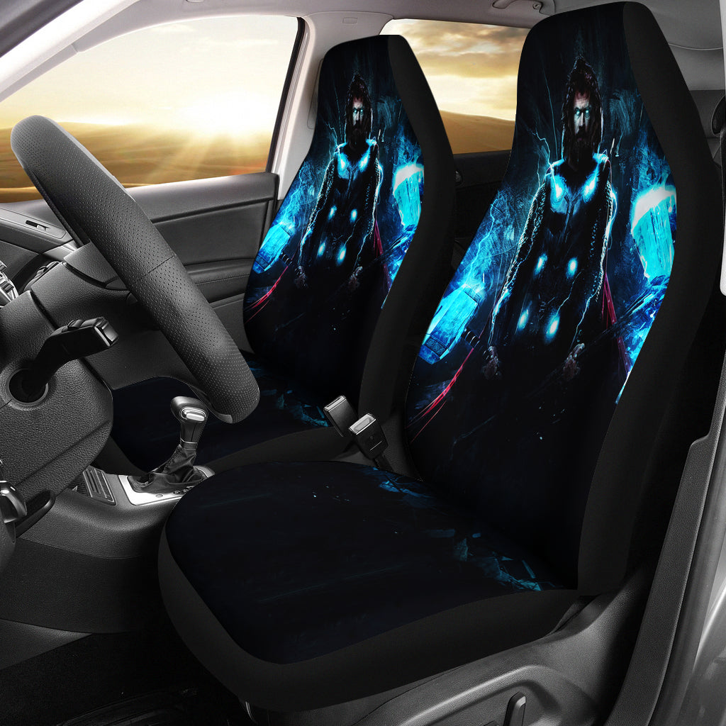 Thor Mjolnir Stormbreaker Car Seat Covers Amazing Best Gift Idea