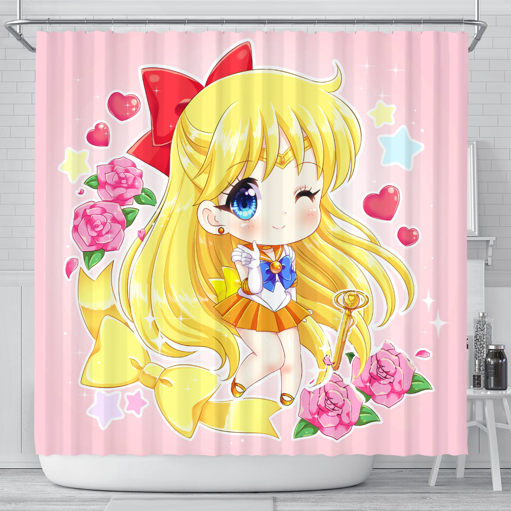 Sailor Venus Chibi Shower Curtain