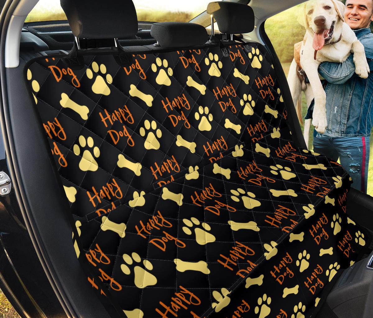 Dog Foot Print Car Dog Back Seat Cover