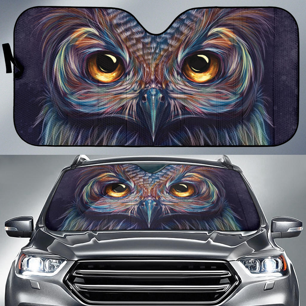 Art Owl Eyes Car Sun Shades Amazing Best Gift Ideas 2022