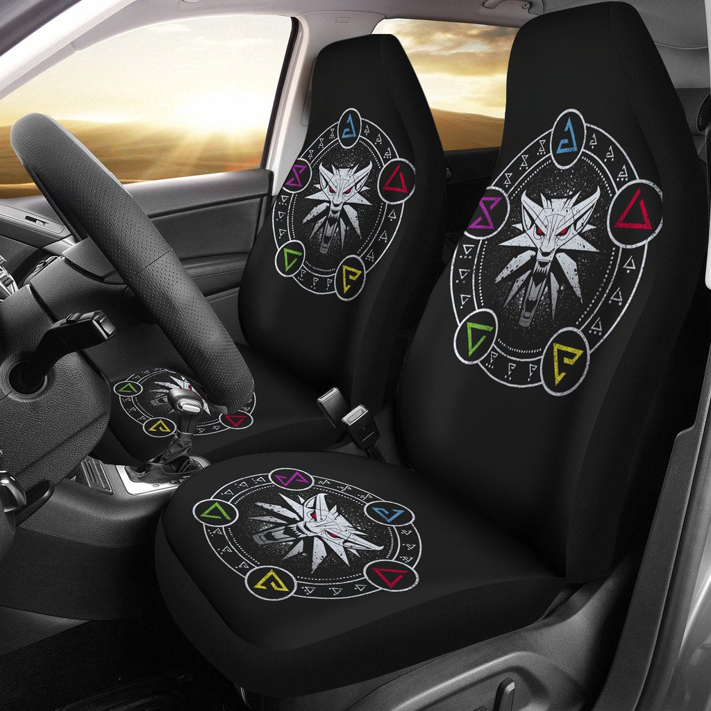 The Witcher Logo Emblem Car Seat Covers Amazing Best Gift Idea