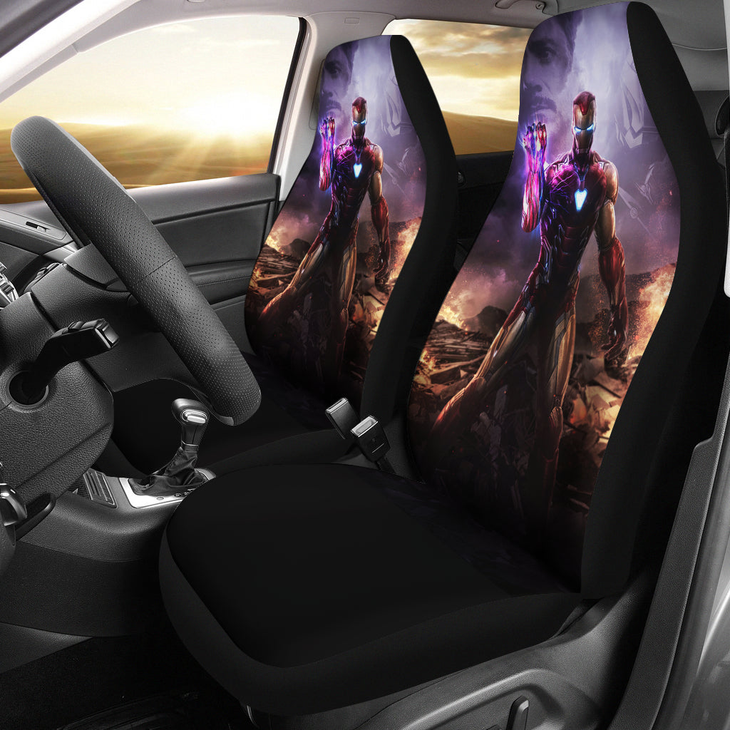 Iron Man Infinity Gauntlet Car Seat Covers 2 Amazing Best Gift Idea