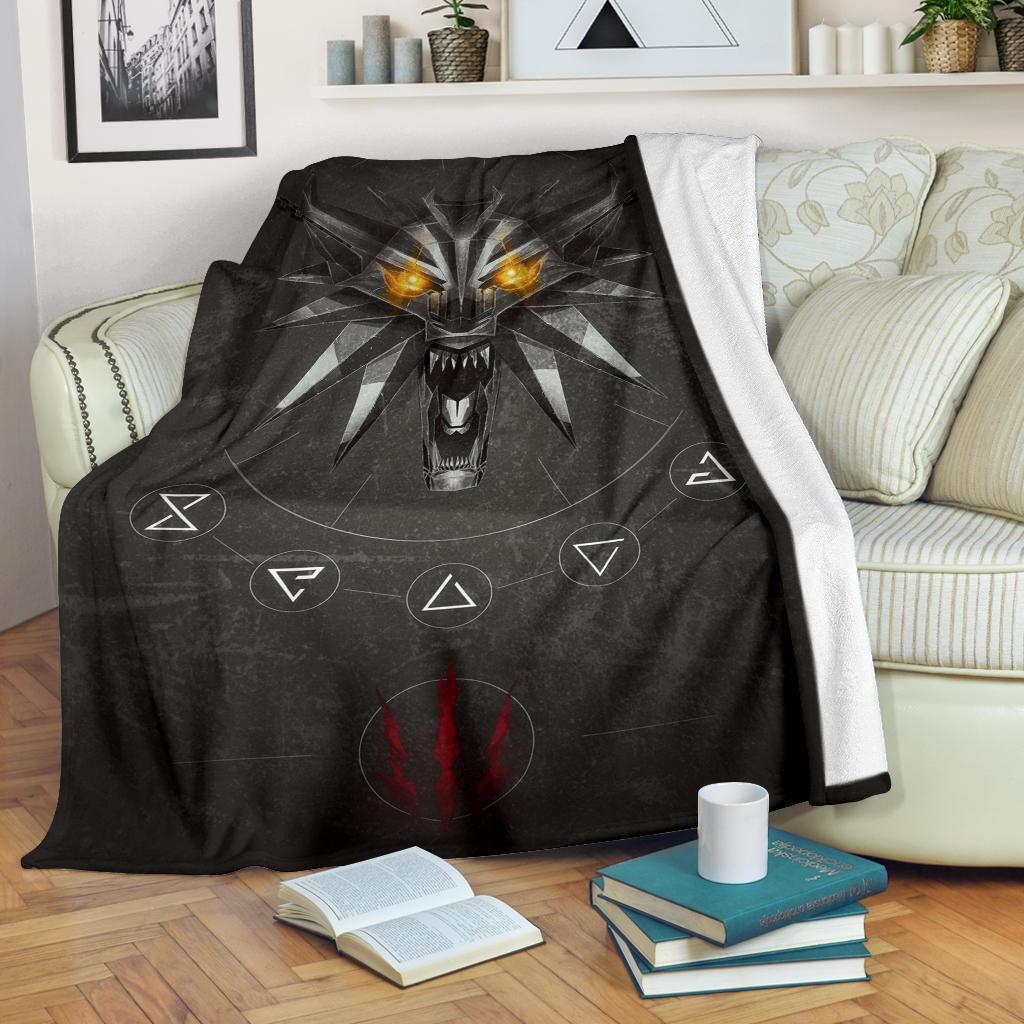 The Witcher Emblem Premium Blanket