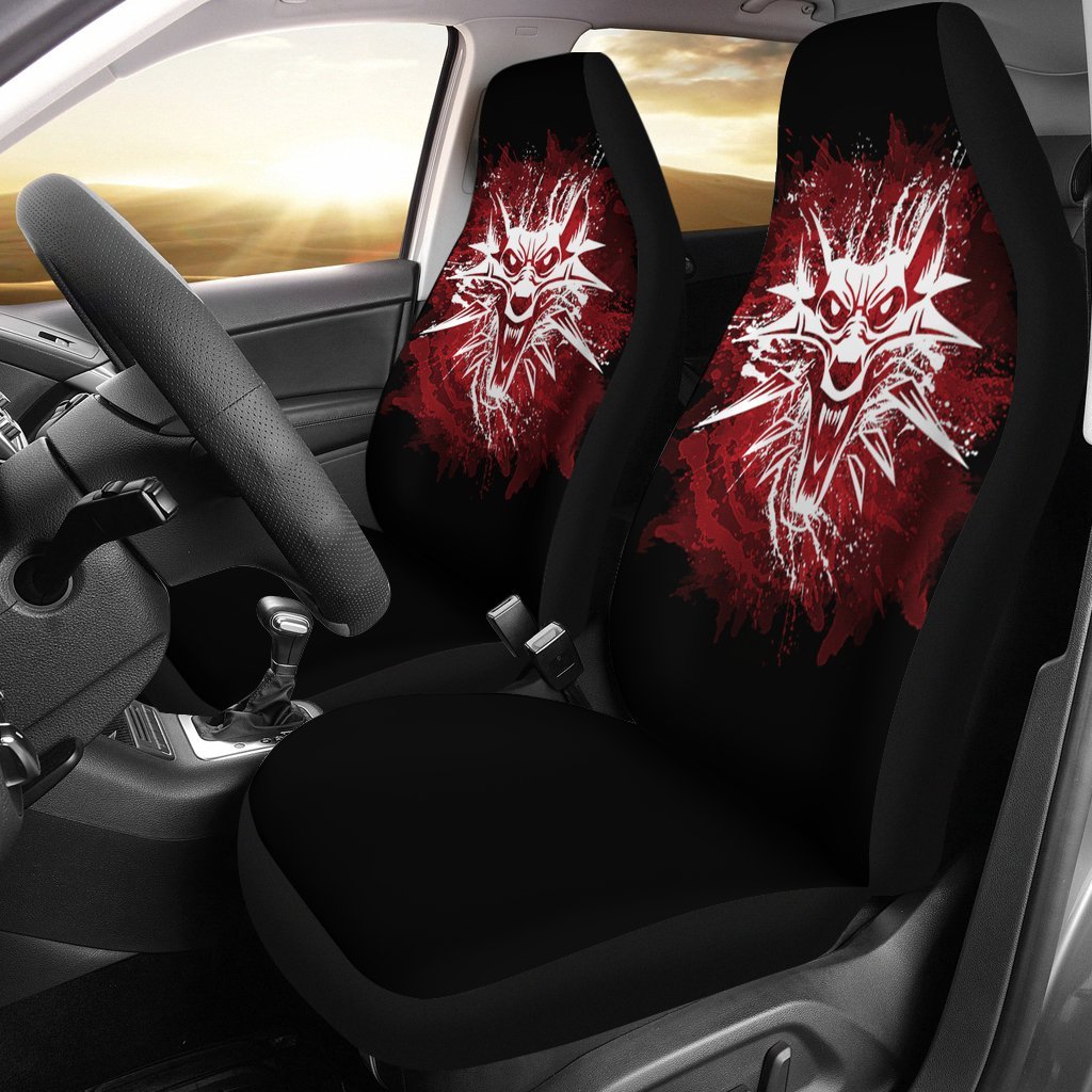 The Witcher Red Wolf Car Seat Covers Amazing Best Gift Idea