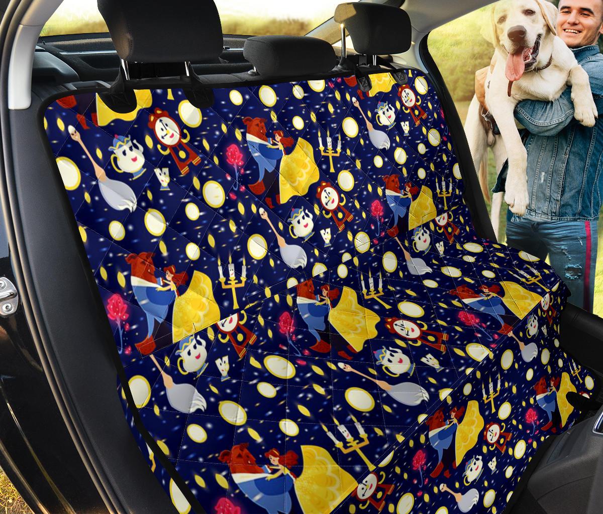 Beauty And The Beast Car Dog Back Seat Cover