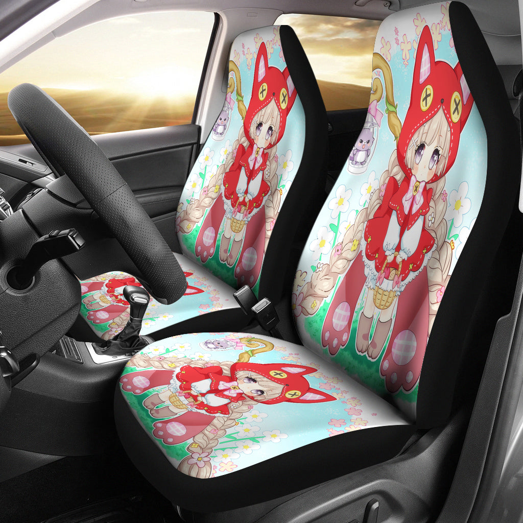 Chibi Red Riding Hood Car Seat Covers Amazing Best Gift Idea