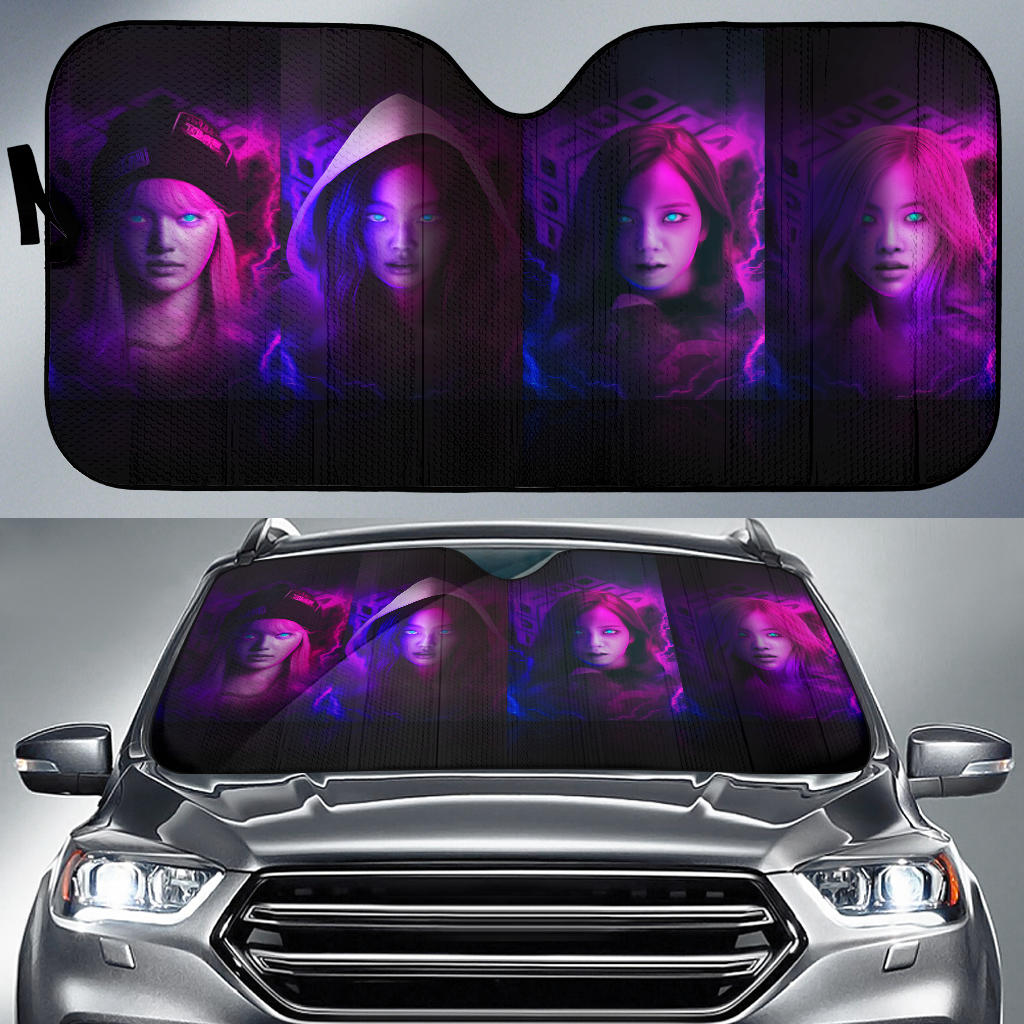 Blackpink Neon Car Sun Shades Amazing Best Gift Ideas 2022