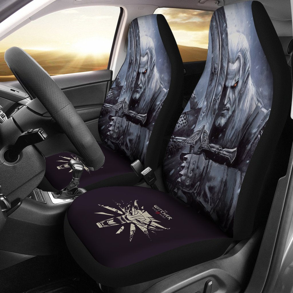 The Witcher 3 Dark Car Seat Covers Amazing Best Gift Idea