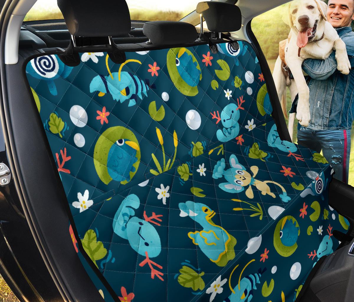 Pokemon Blue Car Dog Back Seat Cover