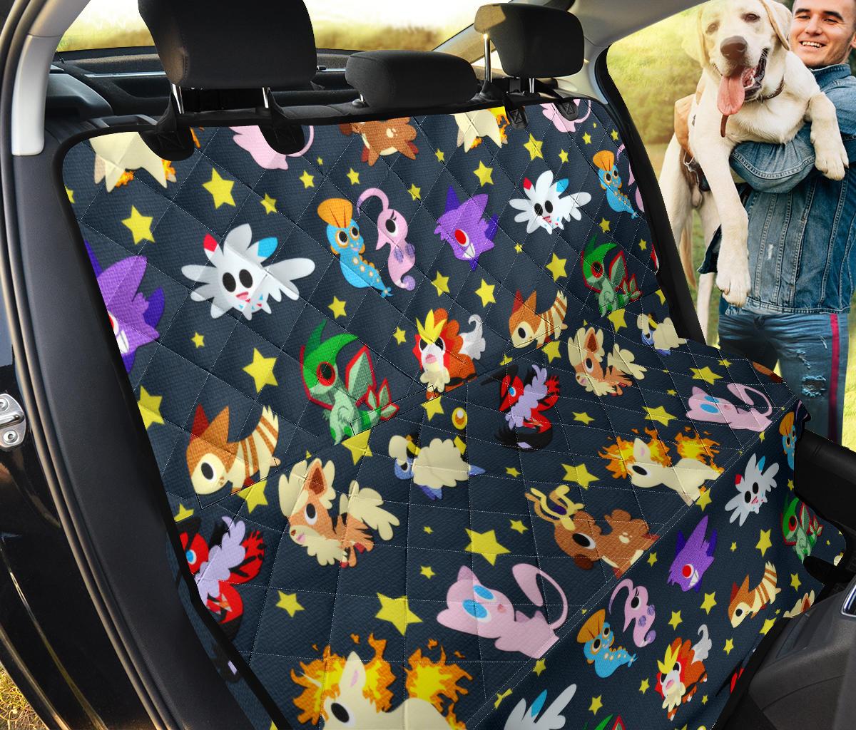 Pokemon Chibi Cute Dark Car Dog Back Seat Cover