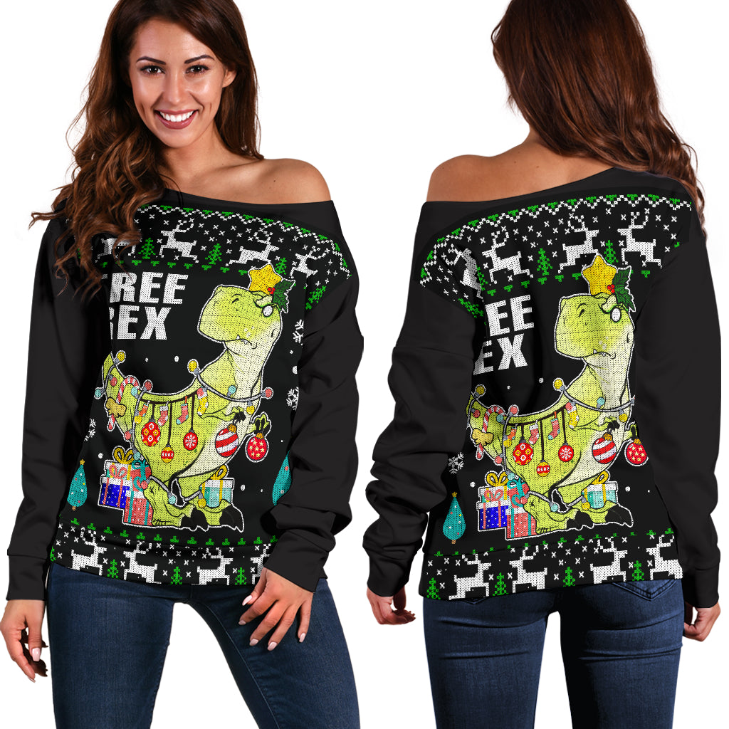 Cute T Rex Shoulder Sweater