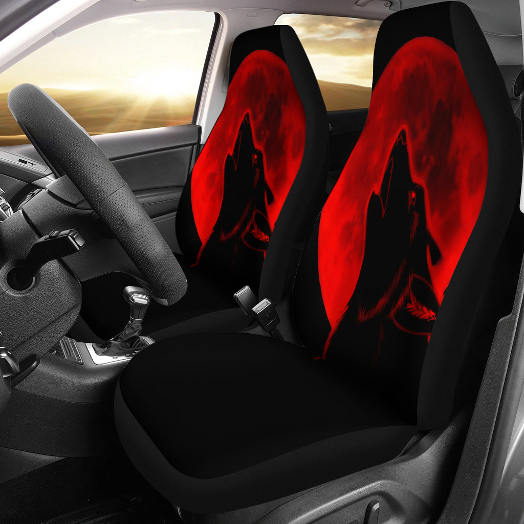 Red Moon Wolf Seat Cover