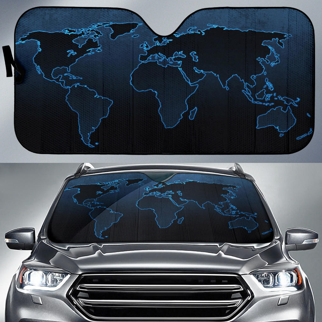 World Map Sun Shade