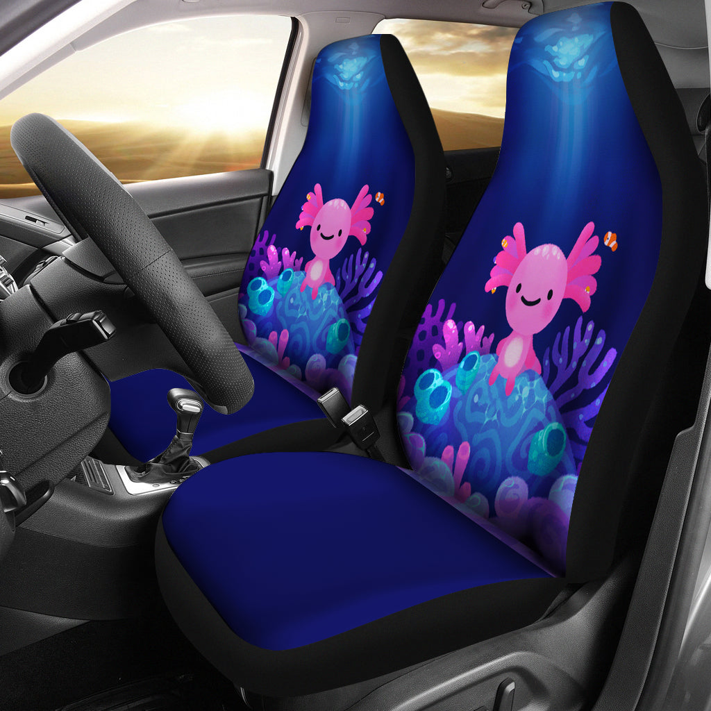 Coral Axolotl Seat Cover