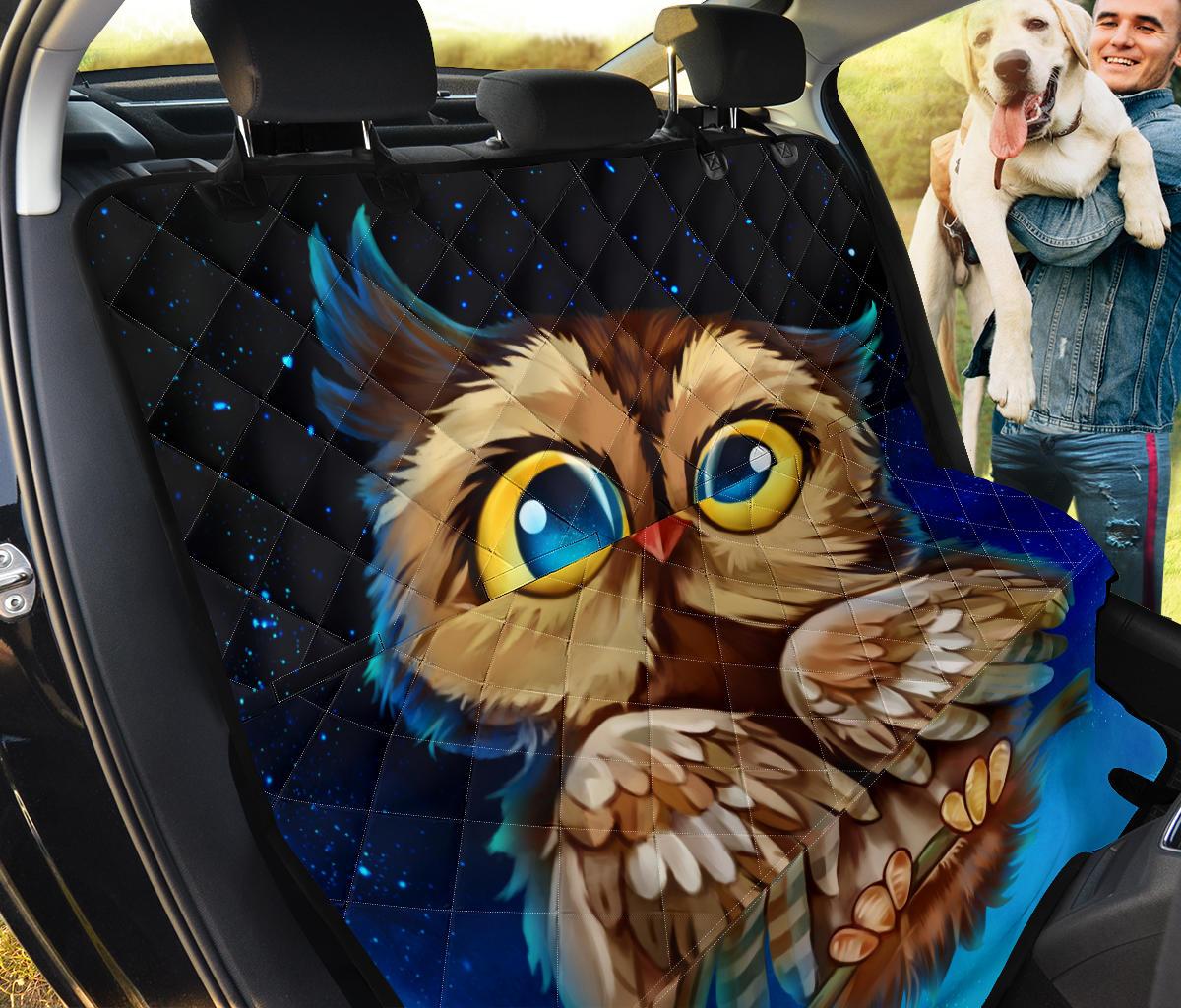 Cute Owl Car Dog Back Seat Cover