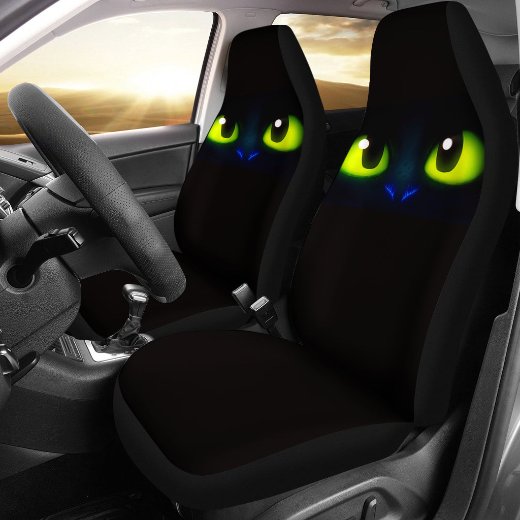 Cute Toothless Eyes Seat Cover
