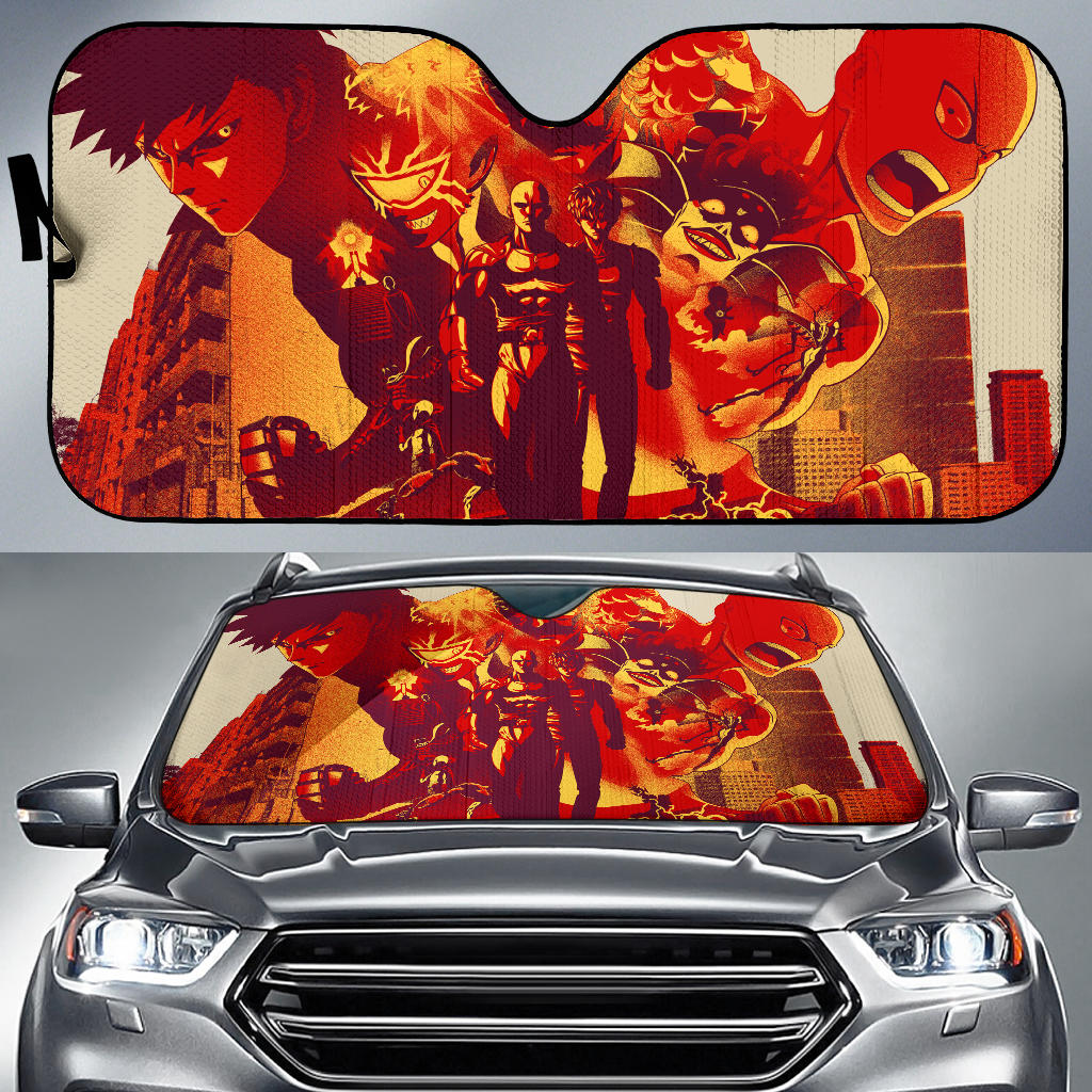 One Punch Man Anime Auto Sun Shades Amazing Best Gift Ideas 2021