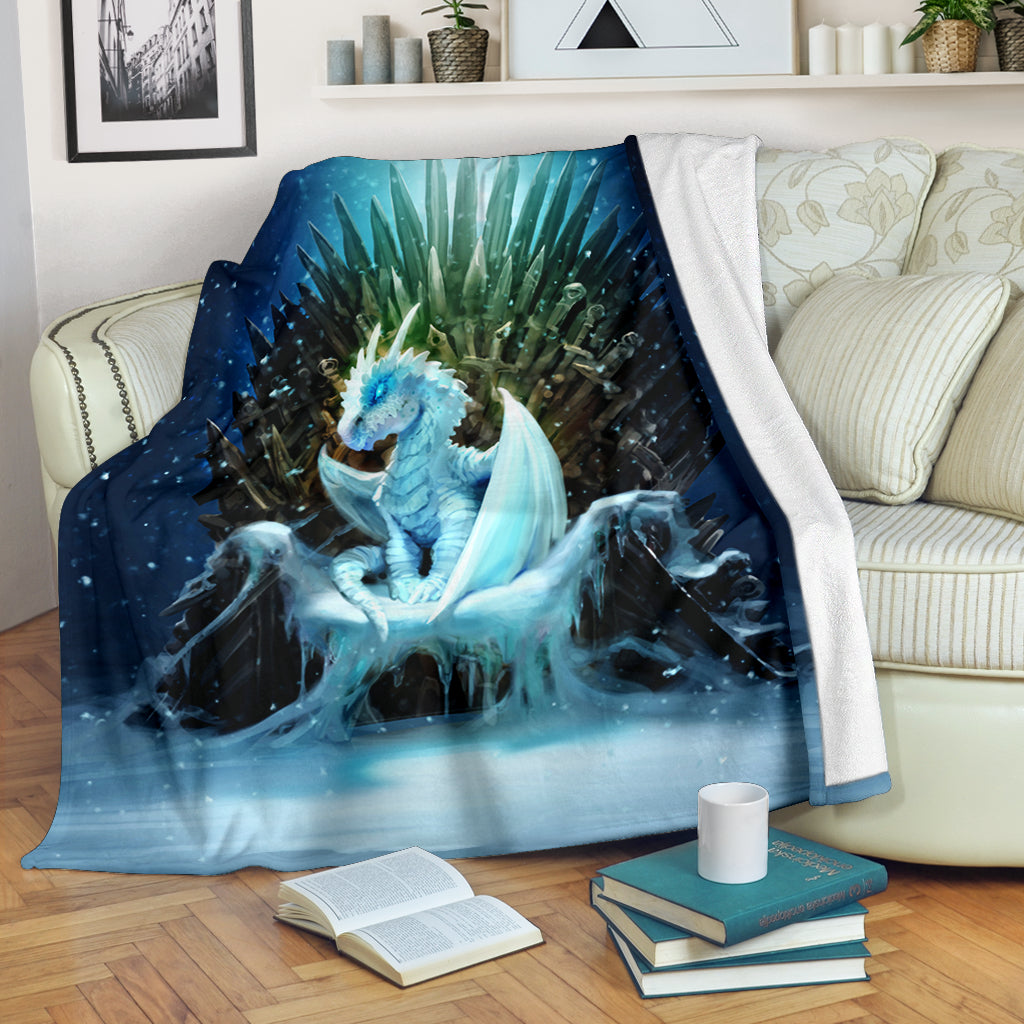 White Walker Ice Dragon Premium Blanket