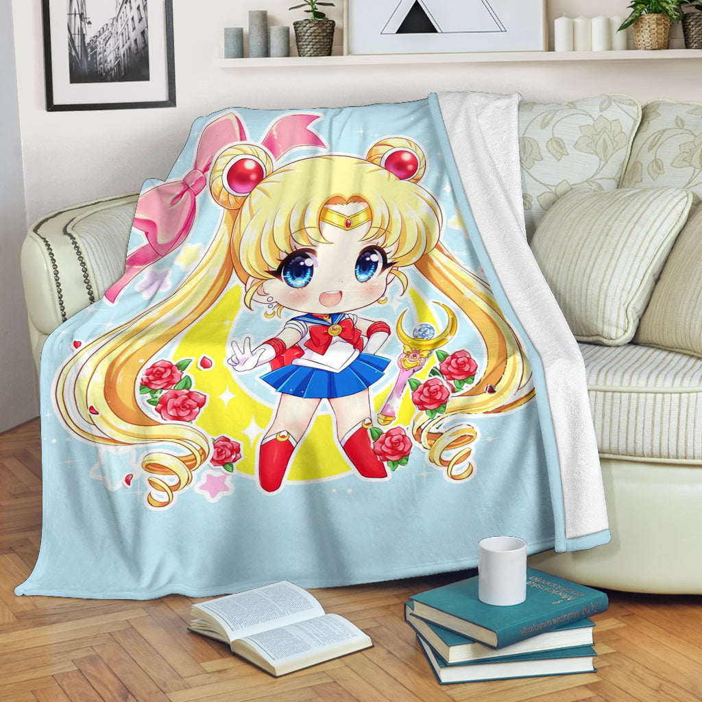 Sailor Moon Chibi Premium Blanket