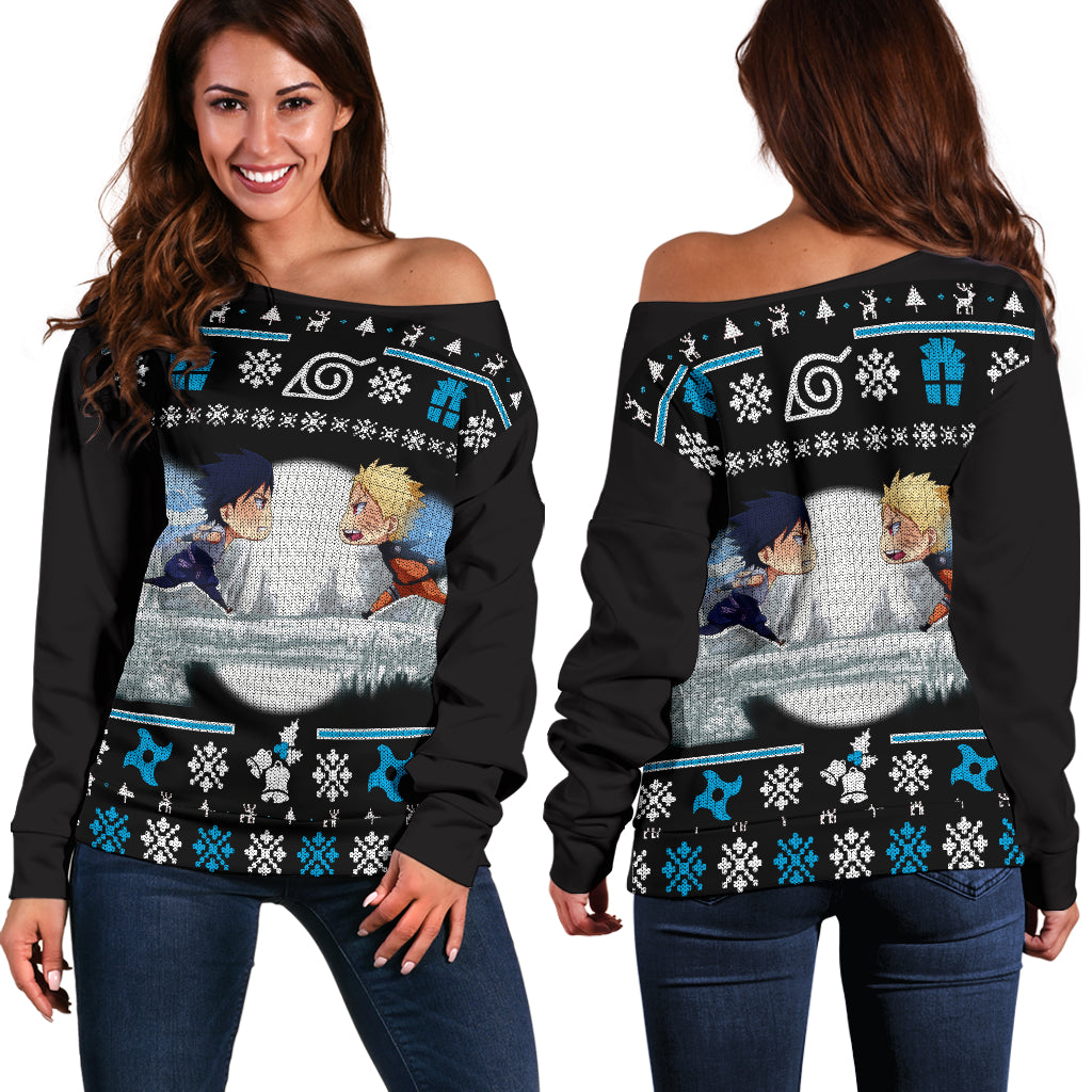 Naruto Vs Sasuke Shoulder Sweater