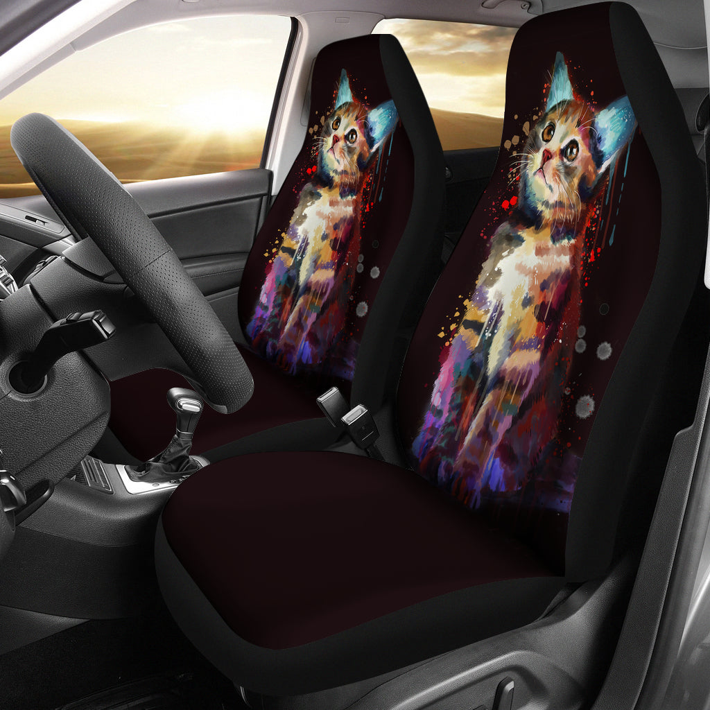 Cat Water Colour Seat Covers
