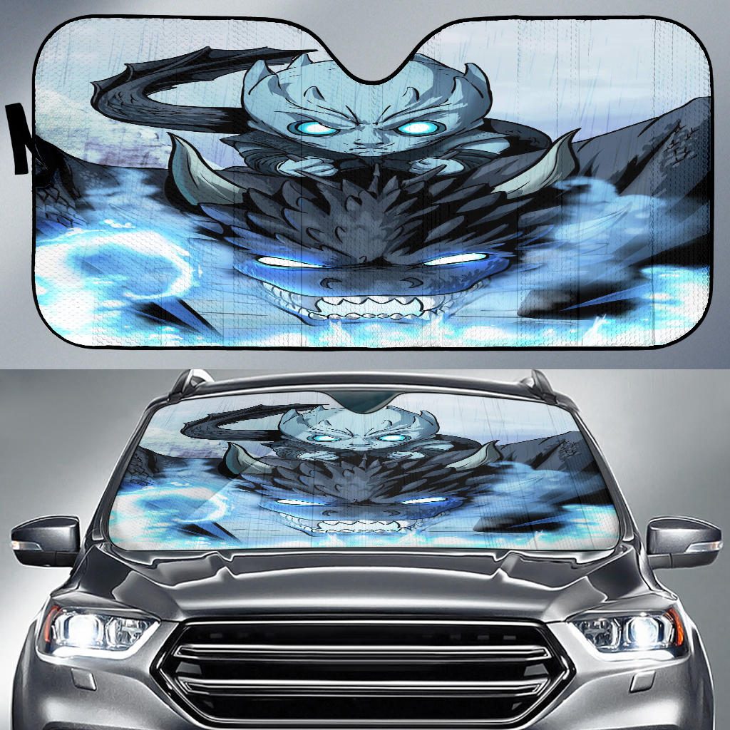 Night King And Ice Dragon Auto Sun Shades