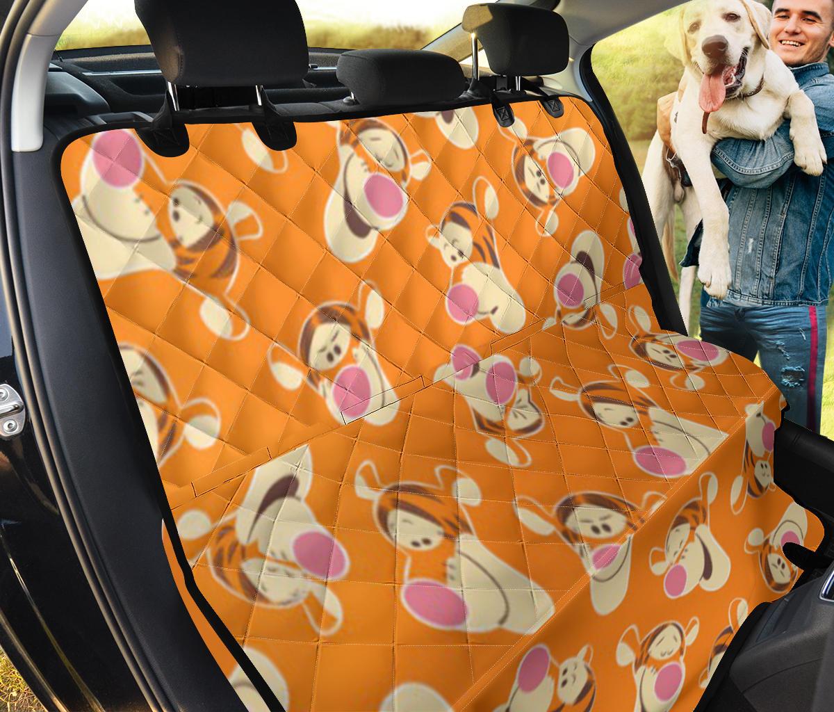 Winnie The Pooh Tigger Face Car Dog Back Seat Cover