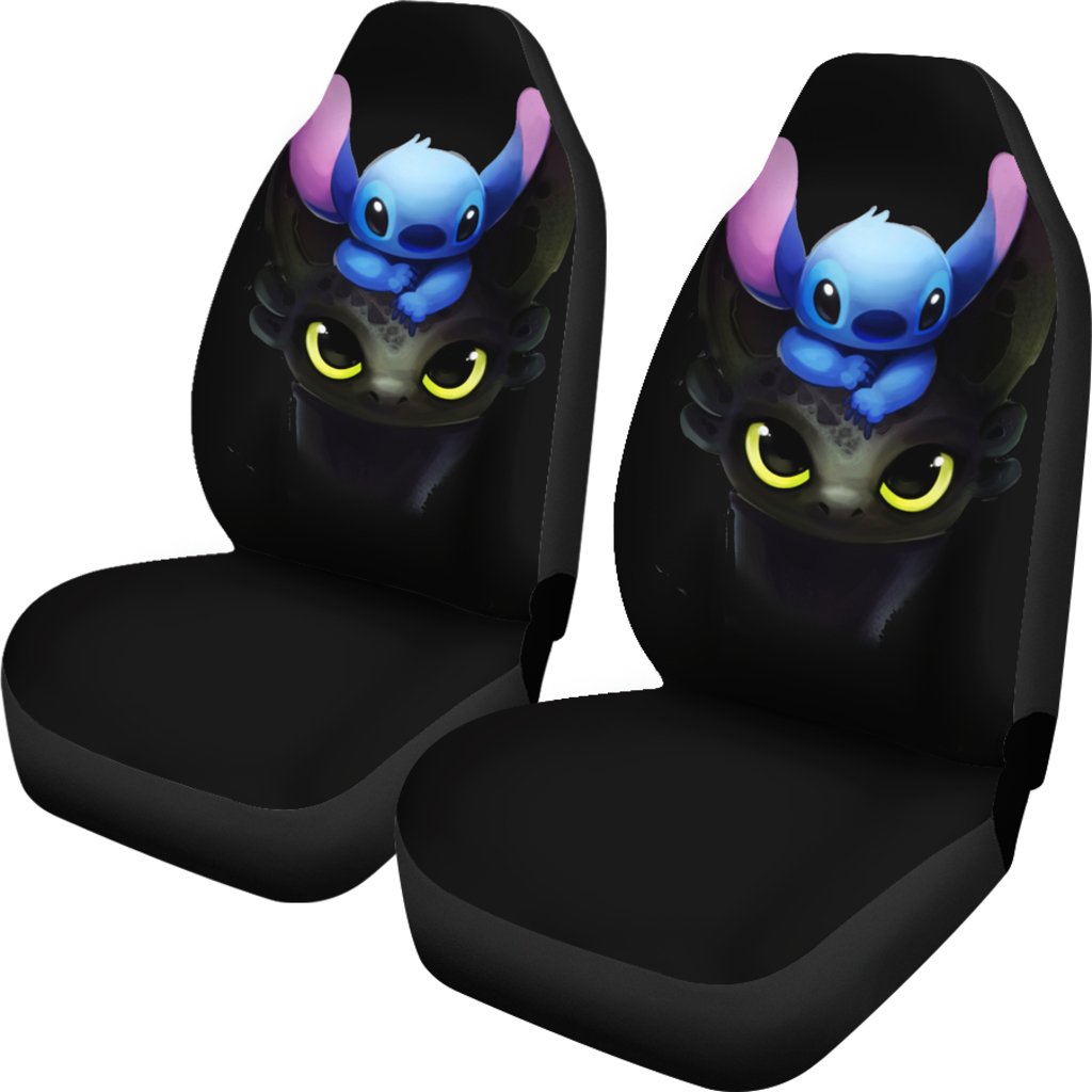 Stitch And Toothless Cute Seat Covers