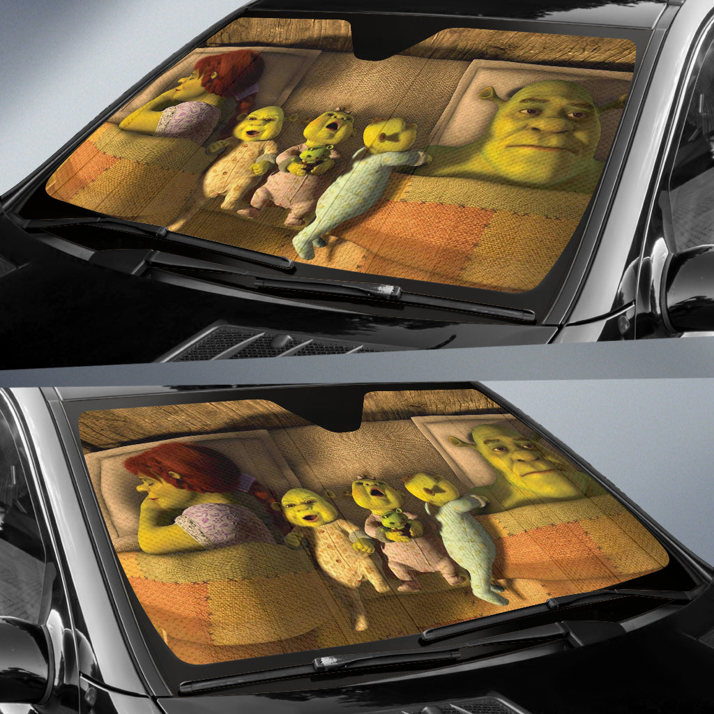 Shrek Family Car Sun Shades