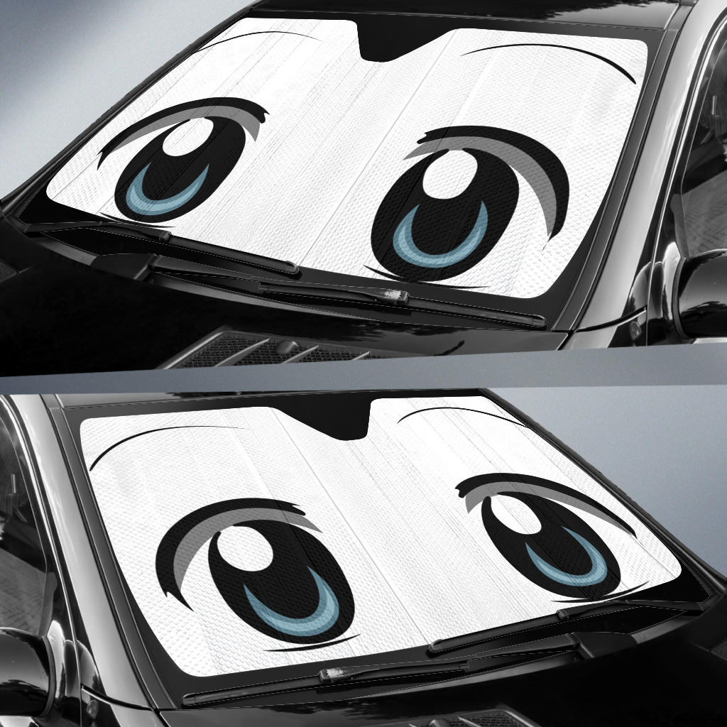 Anime Funny Eyes Car Sun Shades Windshield Accessories Decor Gift