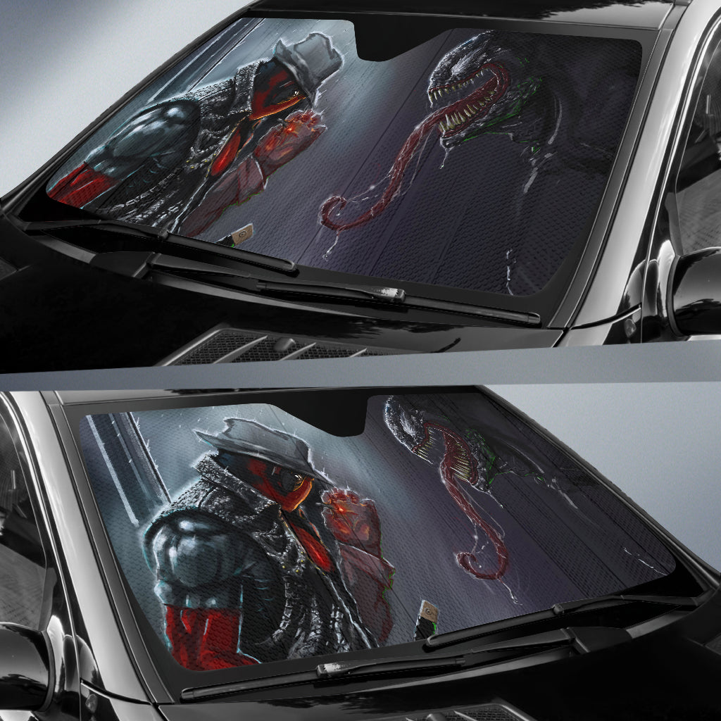 Deadpool Vs Venom Car Sun Shades