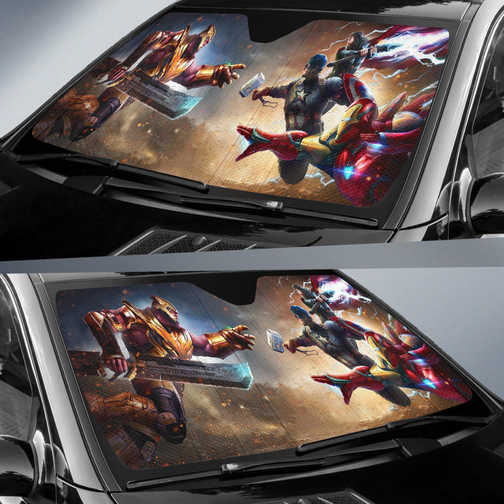 Thanos Vs Avengers Auto Sun Shades Amazing Best Gift Ideas 2022