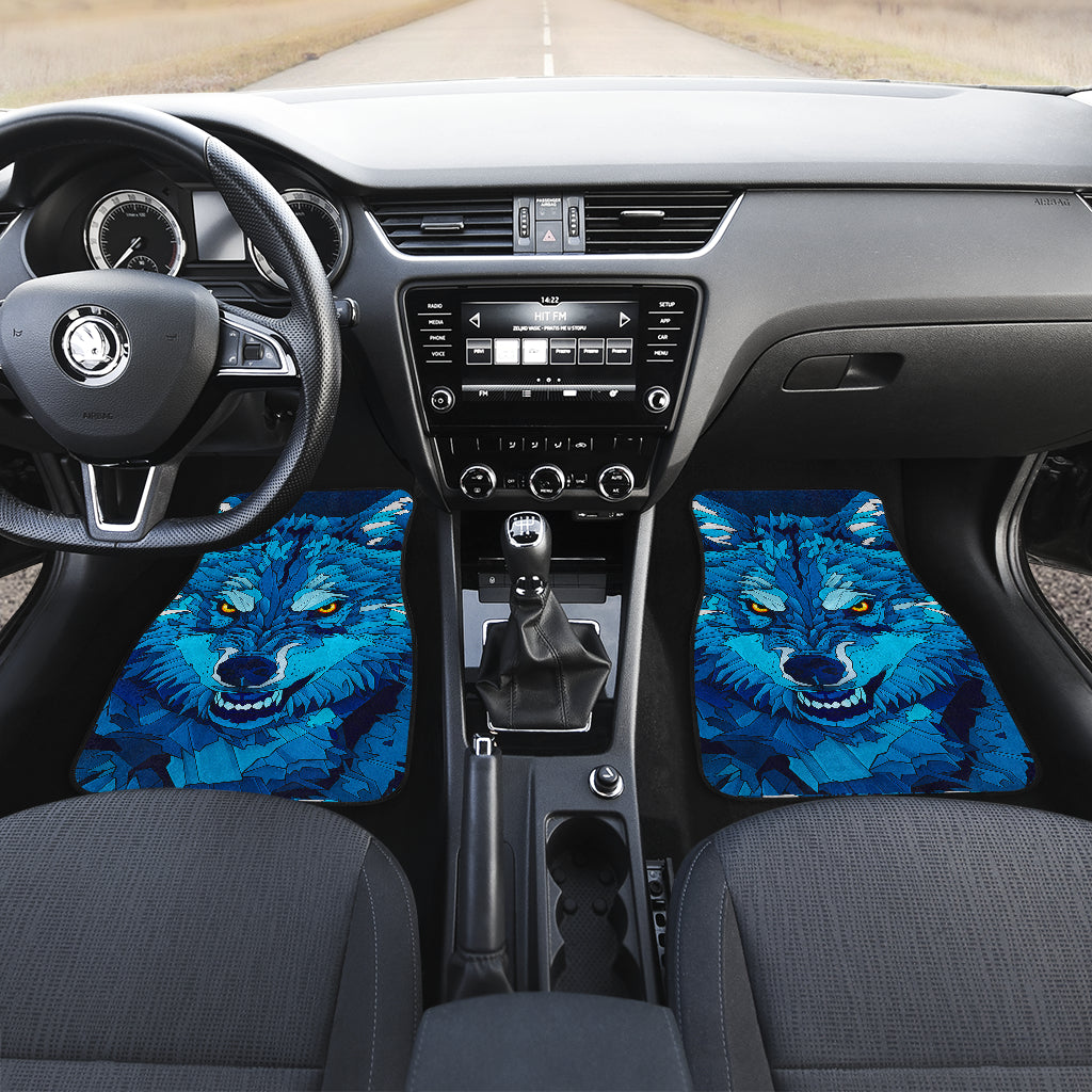 Wolf Front And Back Car Mats