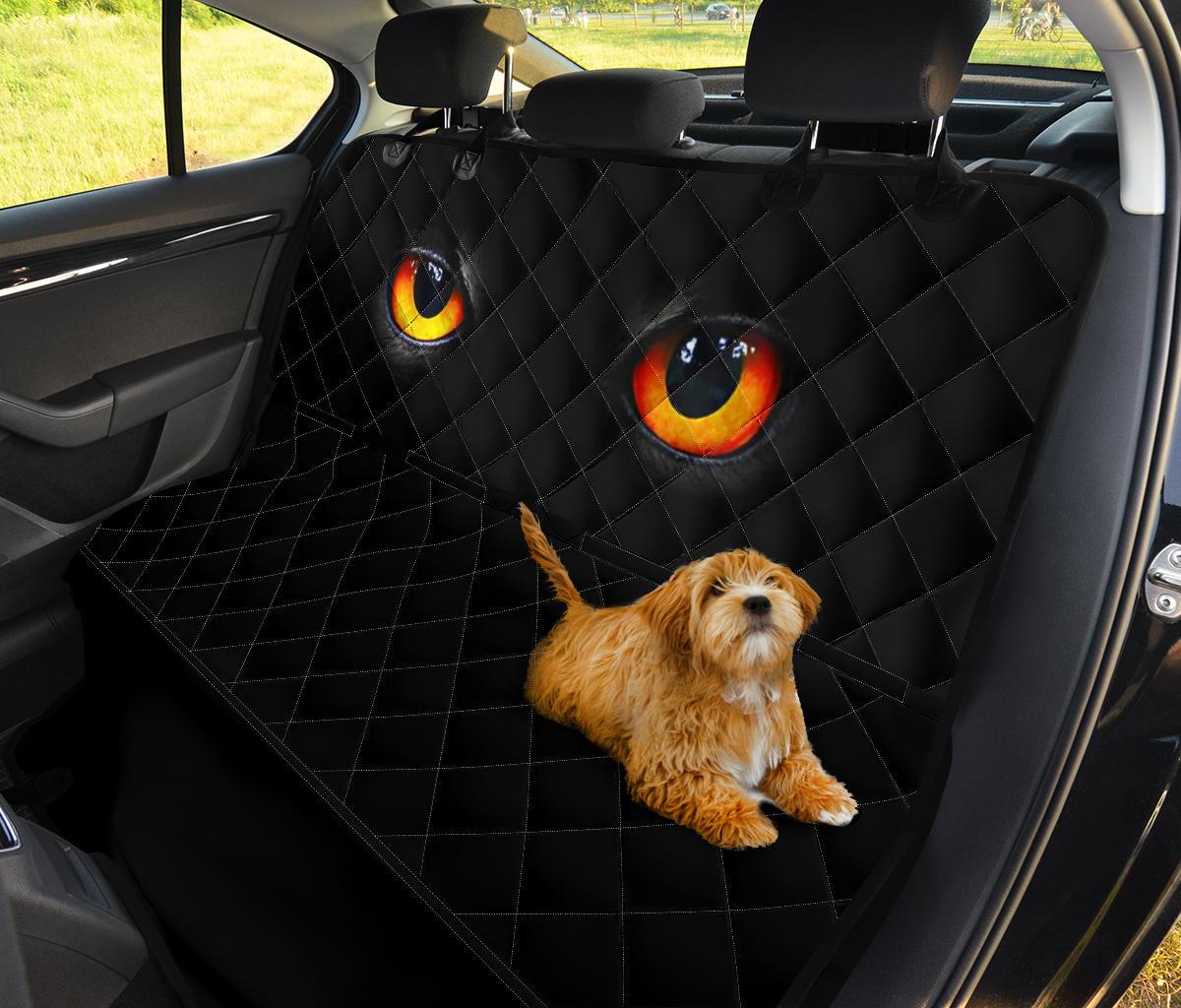 Cat Black Eyes Car Dog Back Seat Cover