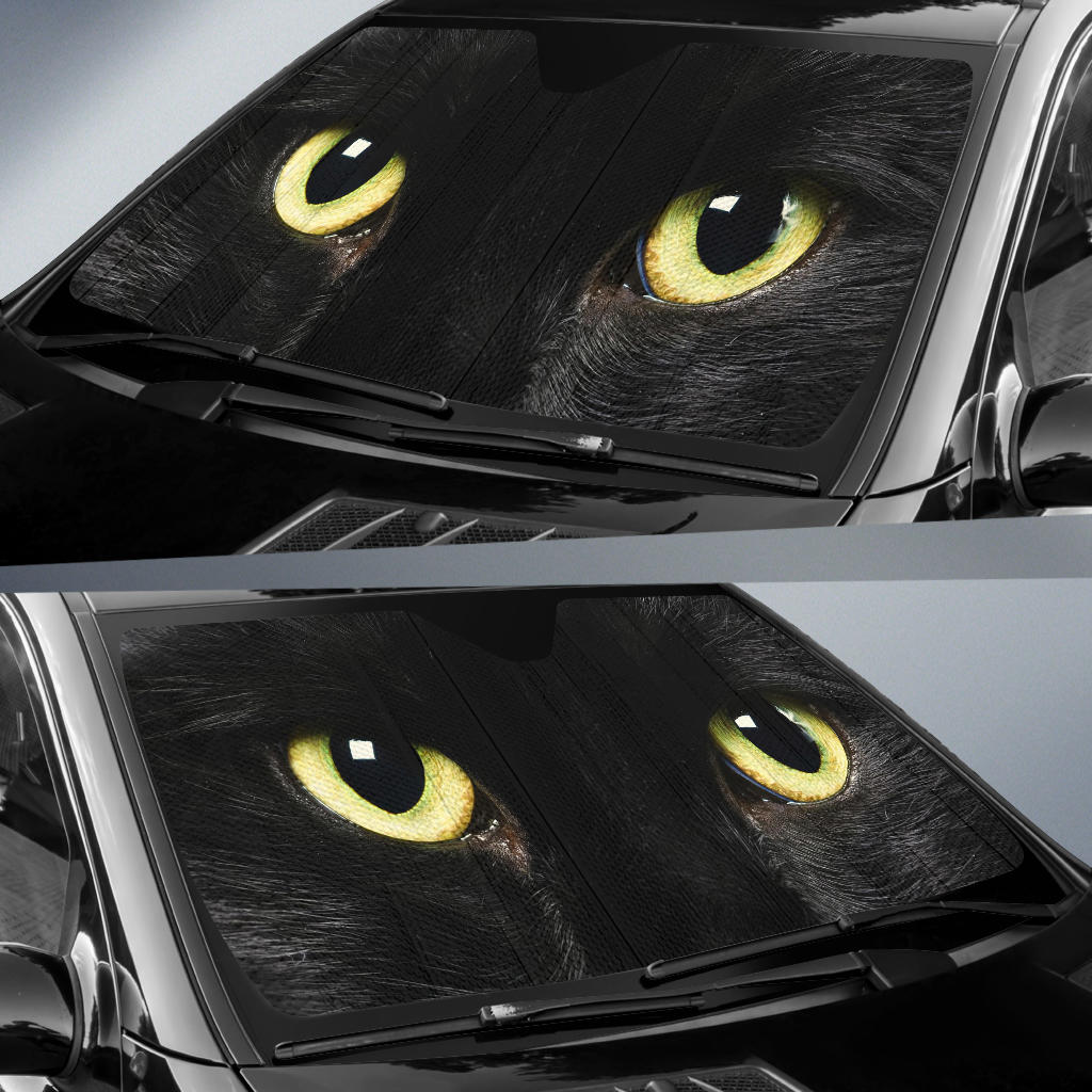 Cat Eyes Auto Sun Shades Windshield Accessories Decor Gift