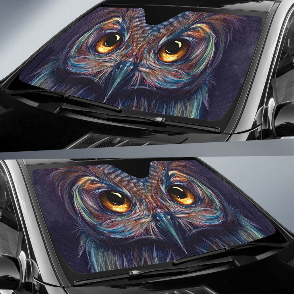 Art Owl Eyes Car Sun Shades Amazing Best Gift Ideas 2022