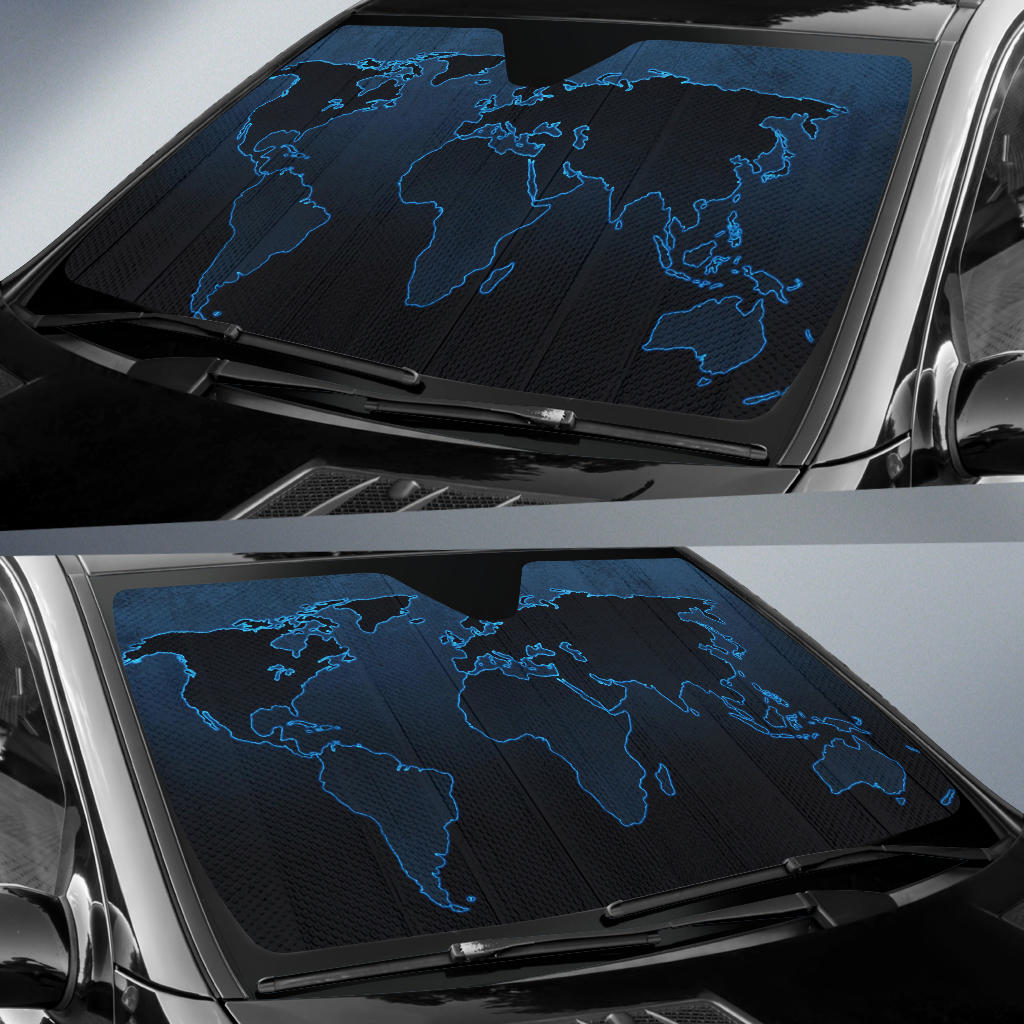 World Map Sun Shade