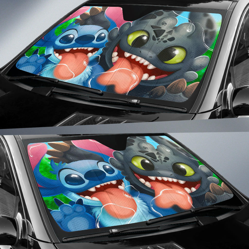 Stitch Toothless Car Sun Shades Amazing Best Gift Ideas 2022