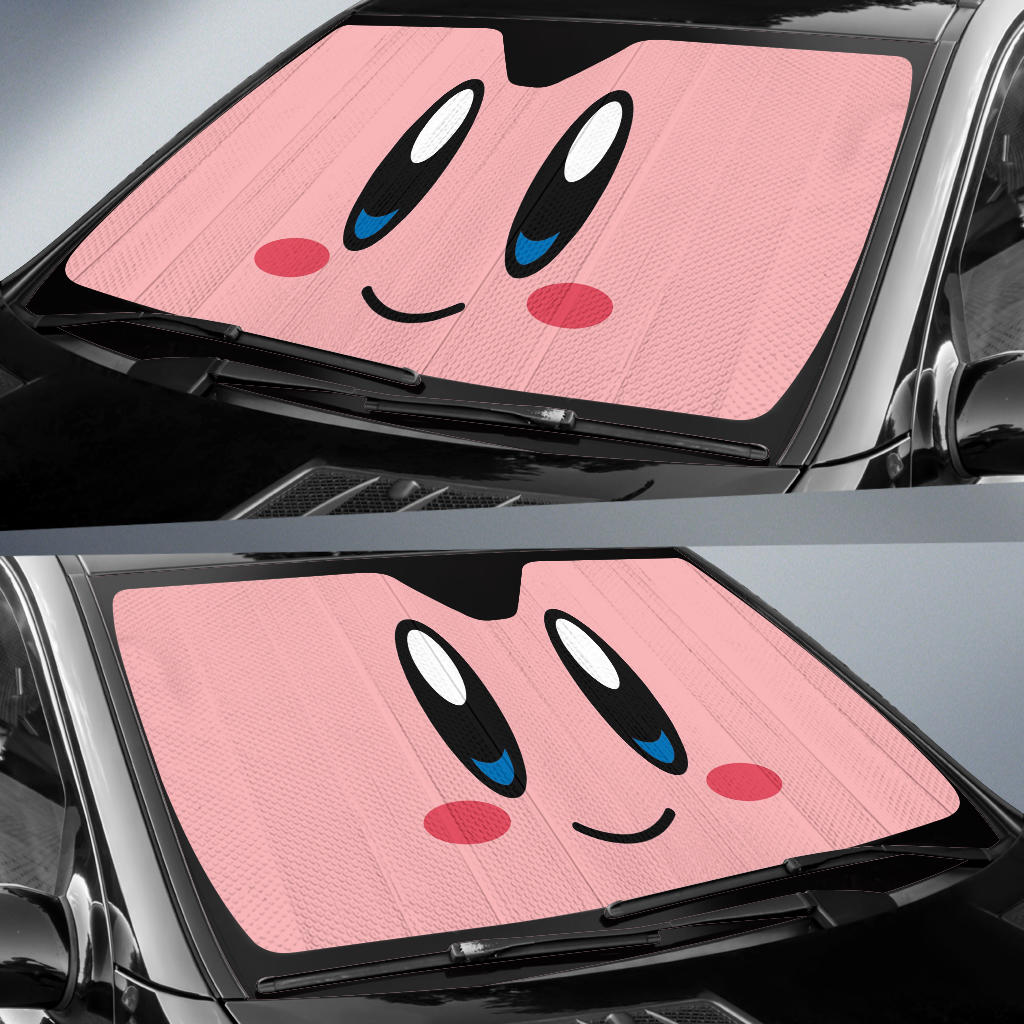 Kirby Face Auto Sun Shades Amazing Best Gift Ideas 2022