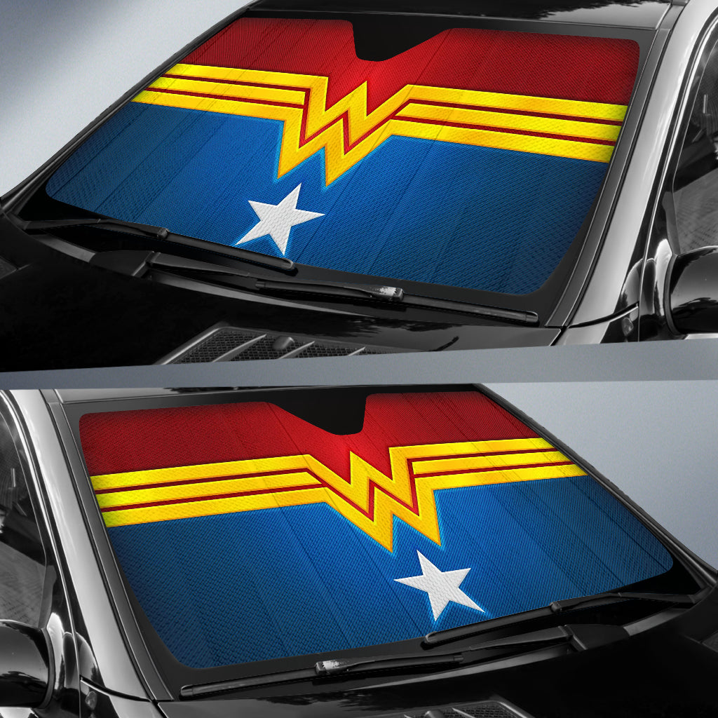 Wonder Woman Logo Car Sun Shades Amazing Best Gift Ideas 2022
