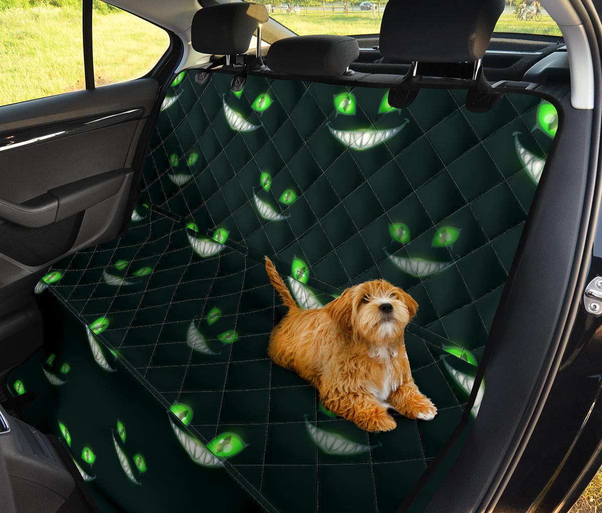 Cat Creepy Green Eyes Car Dog Back Seat Cover