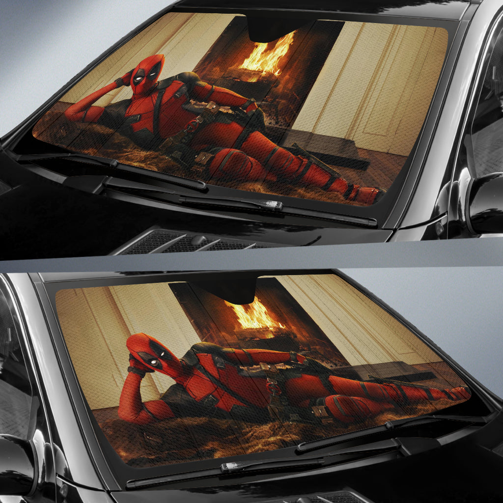 Deadpool Funny Auto Sun Shades Amazing Best Gift Ideas 2022