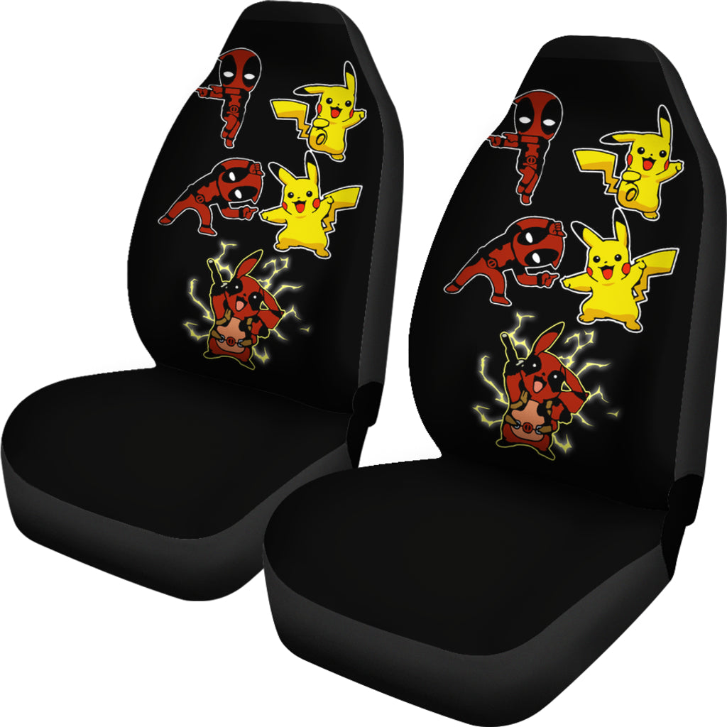 Pikachu X Deadpool Car Seat Covers Amazing Best Gift Idea